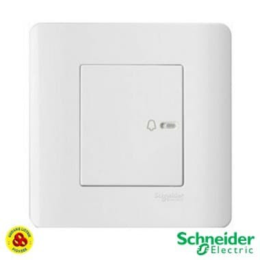 SCHNEIDER SAKLAR BELL ZENCELO E8431BP1 WE BELL SWITCH 1 GANG WHITE