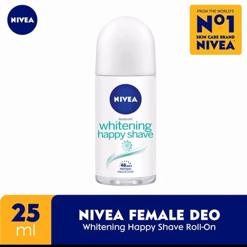 NIVEA DEODORANT ROLL ON WHITENING HAPPY SHAVE - 25ML