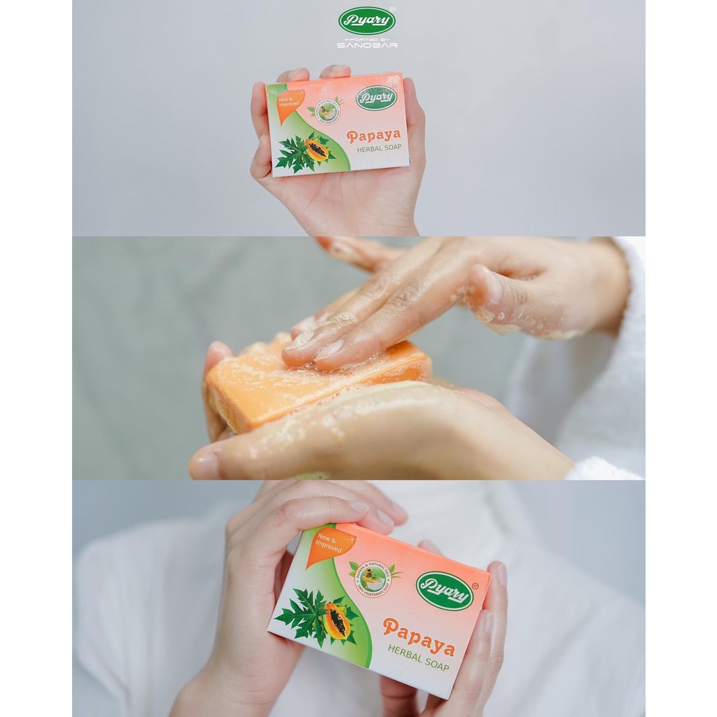 Sabun PYARY PAPAYA [BPOM]  - Original 100% Soap PEPAYA RI NA17190500009 | Kecantikan