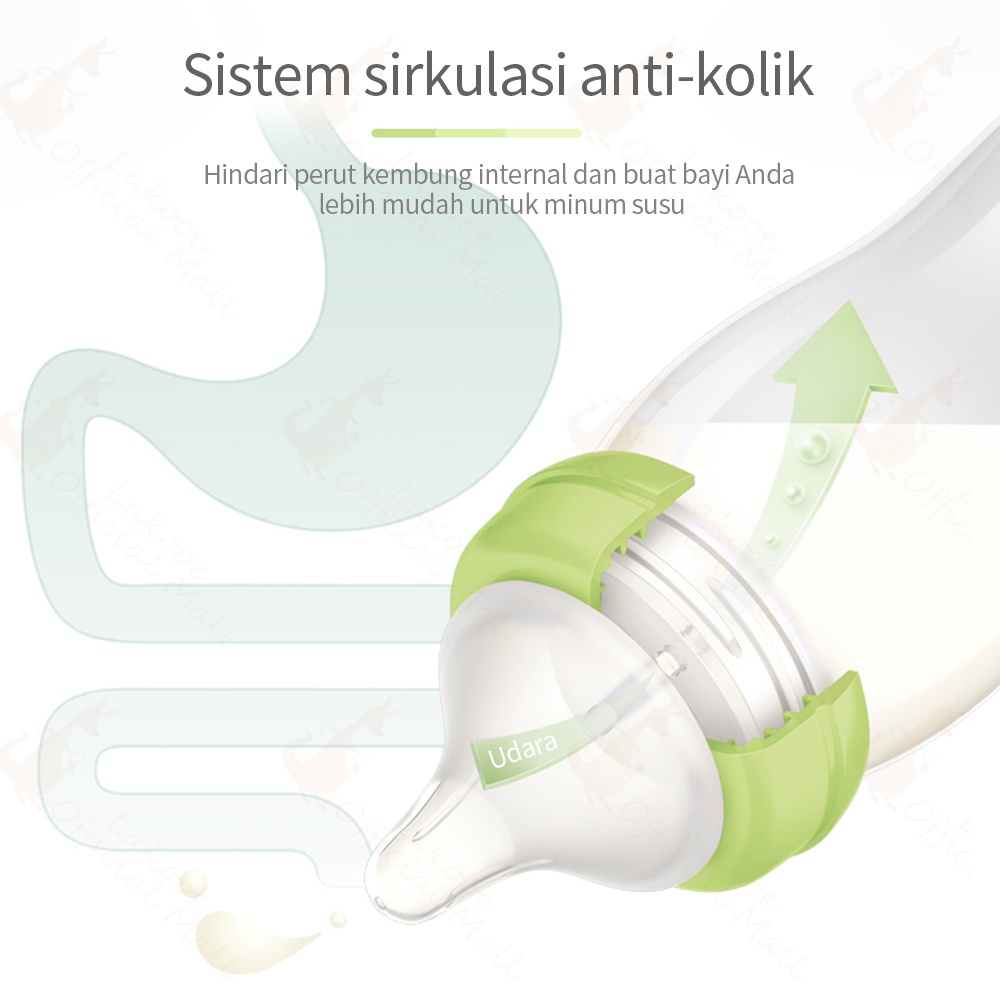 Lakooe Dot bayi untuk pigeon BPA free nipple leher lebar Bahan silikon lembut-7