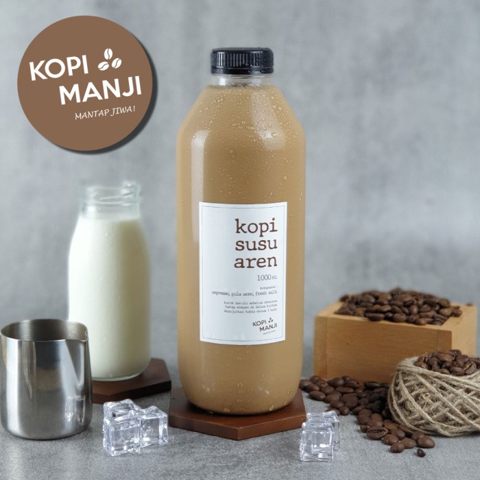 

NEW Kopi Susu Aren 1 liter / 1 ltr (KHUSUS INSTANT/SAME DAY) - No Sugar, Less Espresso