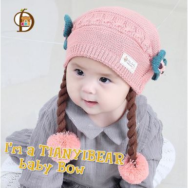 [Brandedbaby] TOPI / KUPLUK ANAK RAMBUT PALSU KEPANG KUNCIR DUA IMP