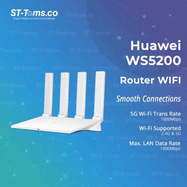 Promo Huawei Wi-fi WS5200 Router Wifi Gigabit Wireless 2.4g 5g Dual Band Berkualitas