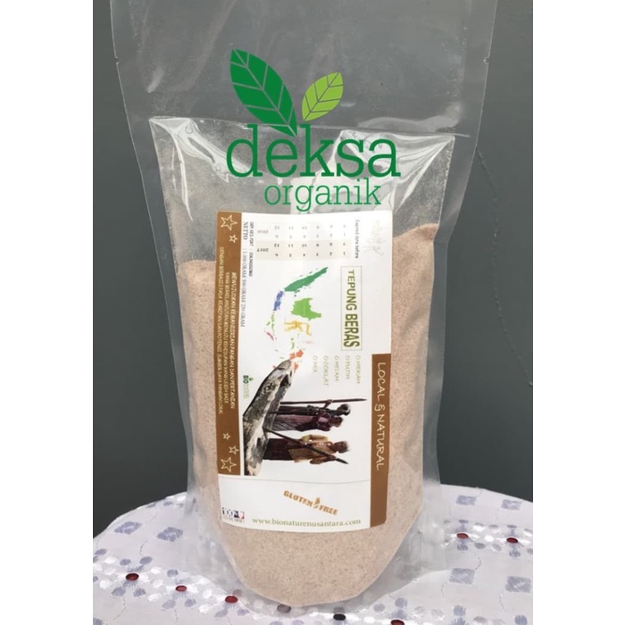 

ketan-beras-tepung- tepung beras merah organik 500 gr / tepung beras bio nature nusantara -tepung-