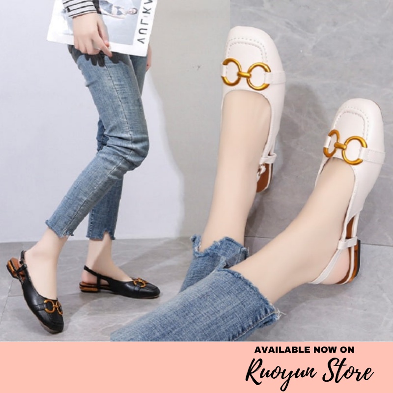 RYX - Strapless Chains Sepatu Loafer Wanita Fashion Casual - Ori Import