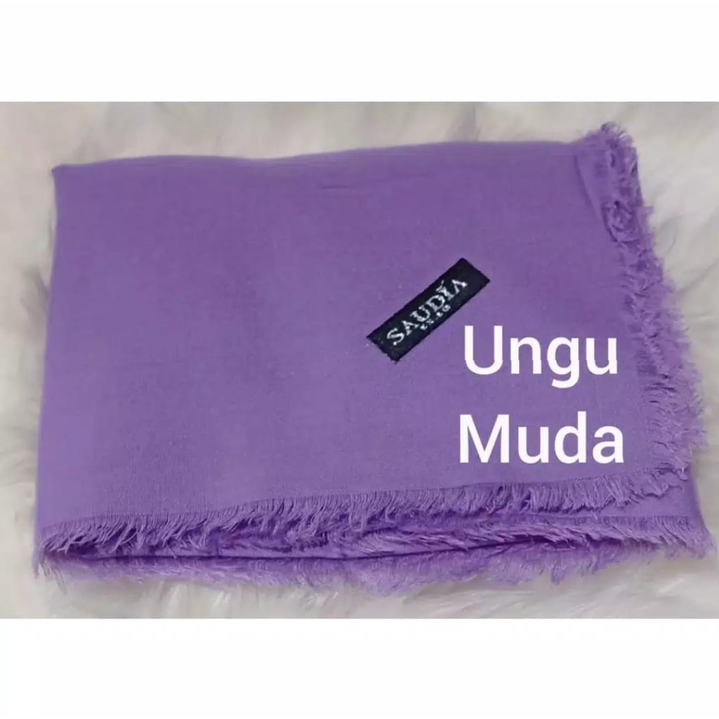 kerudung jilbab / hijab segi empat bahan katun saudia rawis tebal merk saudia bisa untuk anak sekola