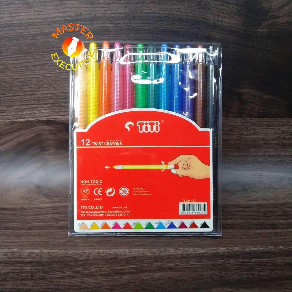 Titi Krayon Putar Minyak 12 Warna / Twist Crayon 12 Colors Oil Pastels