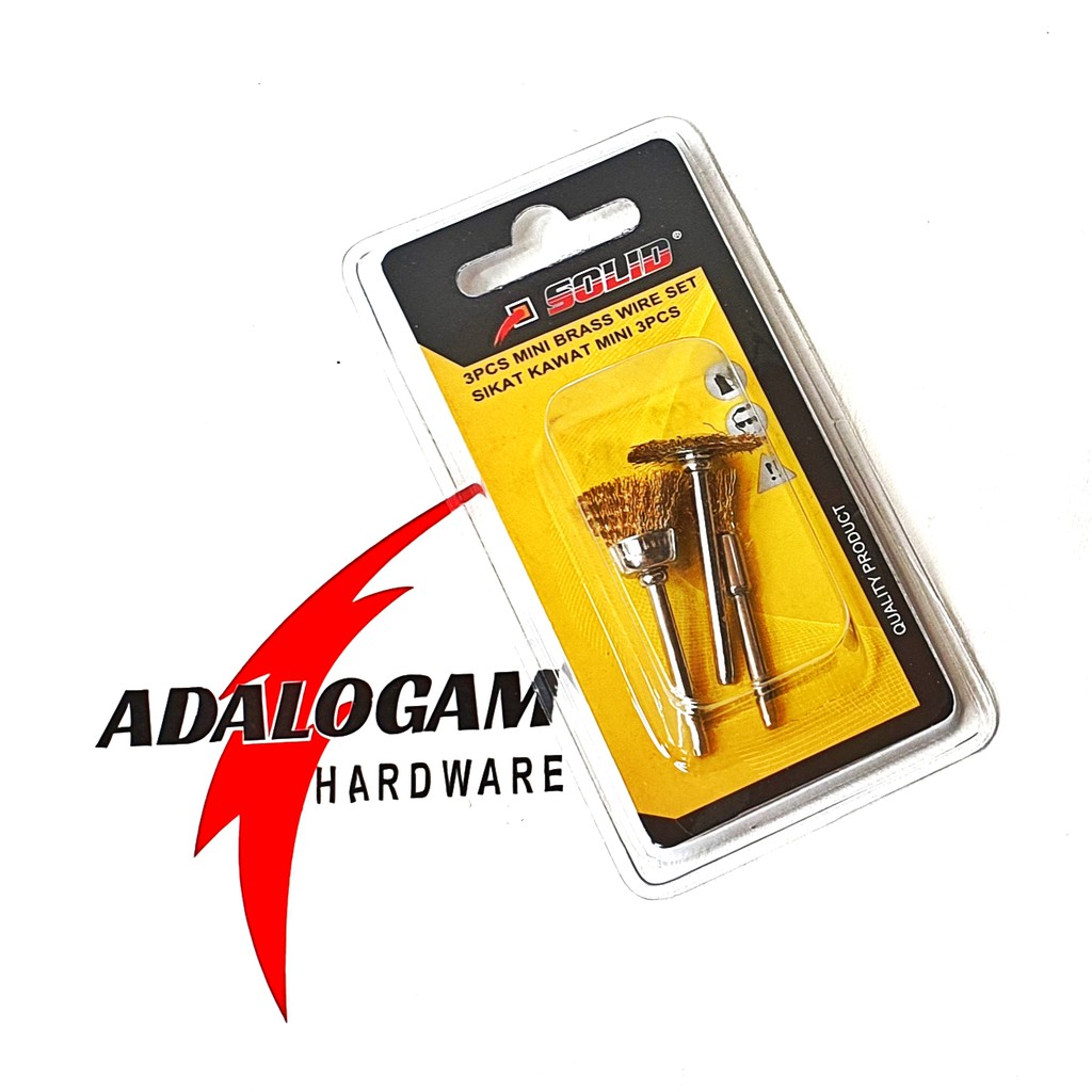 Sikat kawat Mini 3 pcs - Sikat Mangkok Mini Bor Tuner 3 mm