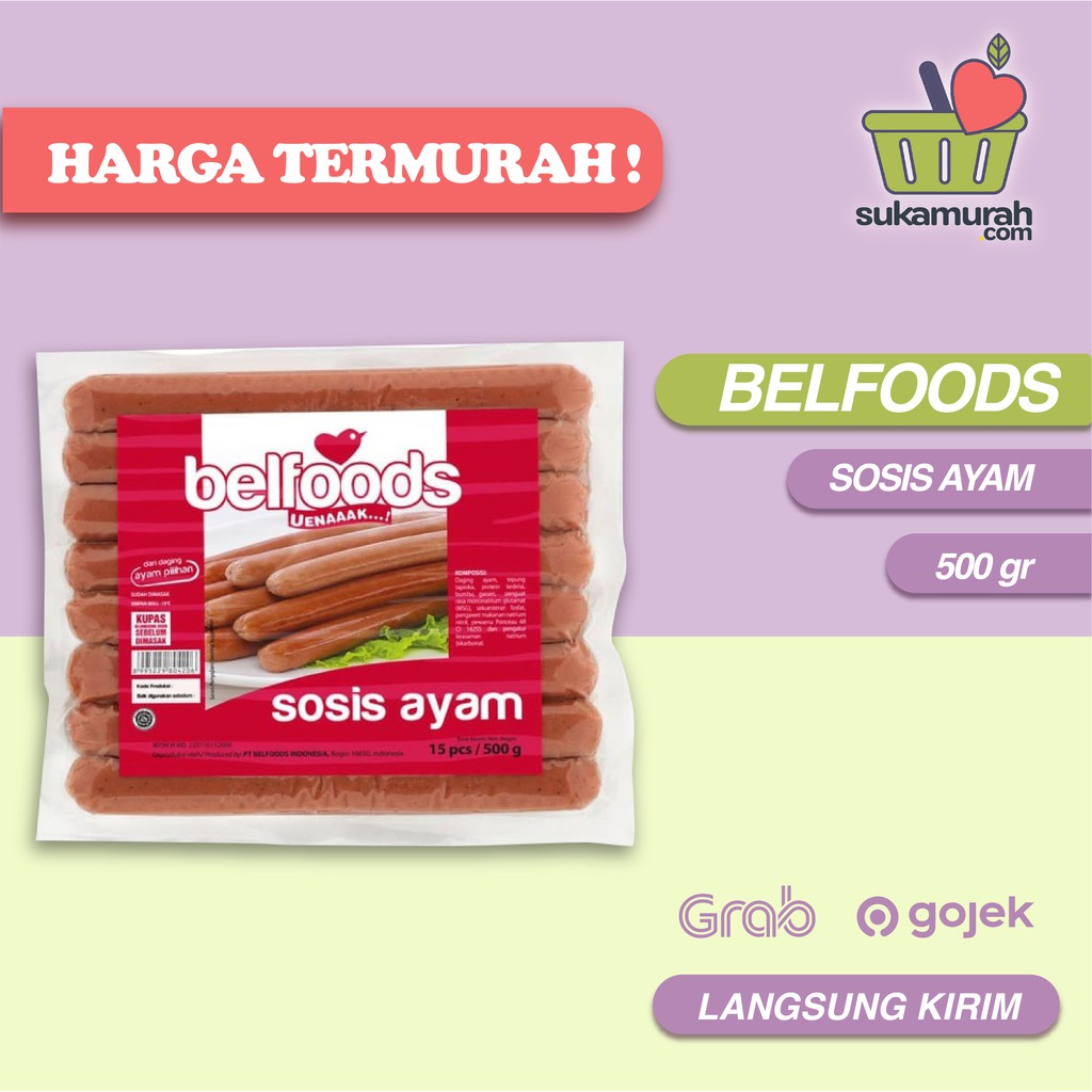 

GRAB GOJEK INSTAN BELFOODS UENAK SOSIS AYAM 500 GR TERMURAH