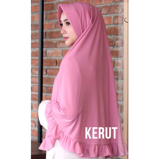Garansi Ori Jilbab Pet Rempel Hijab Rempel Jilbab Kerut Hijab Kerut Ukuran Super jumbo Bahan Kain Ka