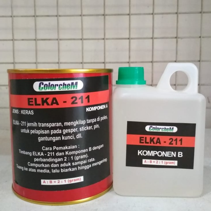 Resin Epoxy Elka 211 / Resin Bening Keras / Super Clear Hard Resin 2:1 / Resin LK Bening 1set