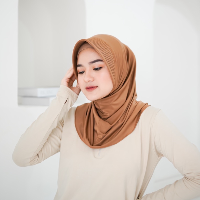 Gianina Hijab Bergo Sport-Khaki