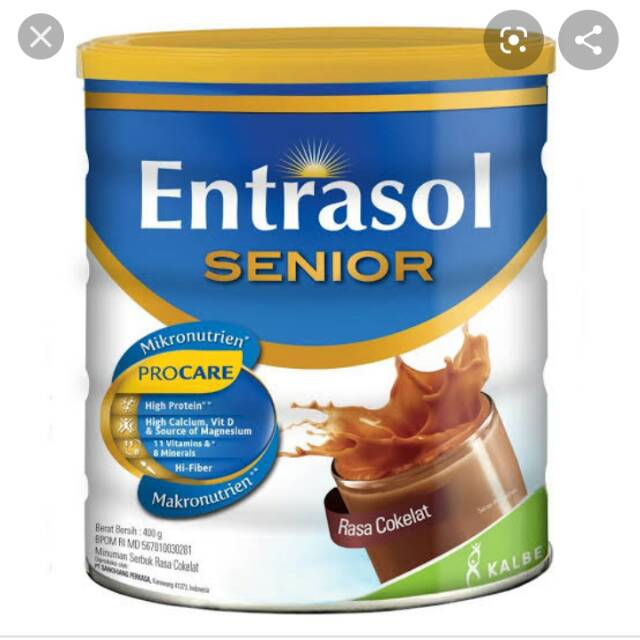 

Promo Entrasol Senior 400g/ Susu Entrasol Senior (Free hadiah)