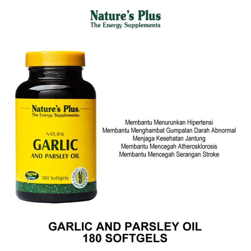 NATURE'S NATURES NATURE PLUS GARLIC & PARSLEY OIL 180 KAPSUL SOFTGELS