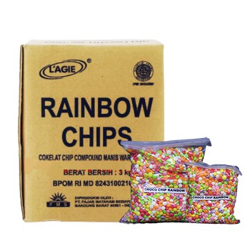 

CHOCO CHIPS RAINBOW LAGIE COKLAT BUTIR REPACK 100gr