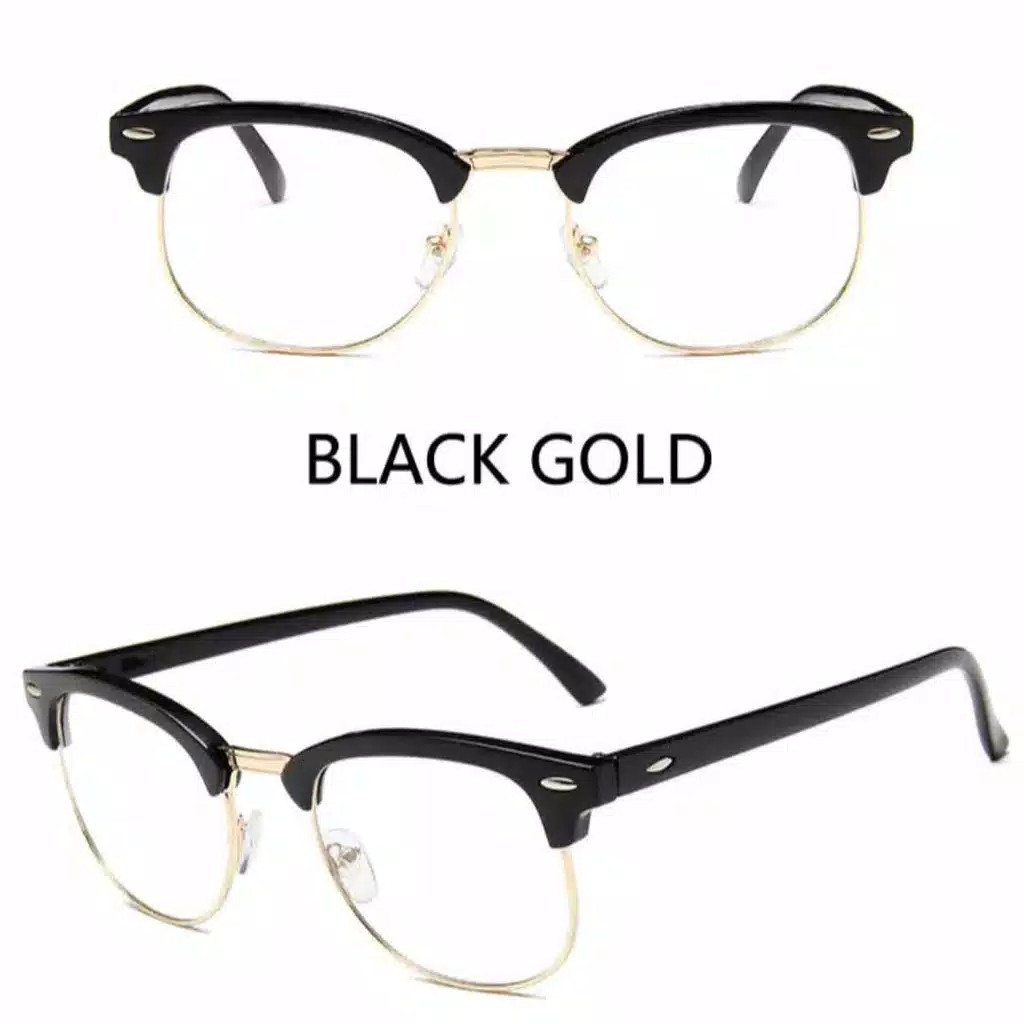 ♥TMALL88♥ Kacamata Optik Flat Vintage Anti Radiasi UV400 untuk Pria / Wanita km32