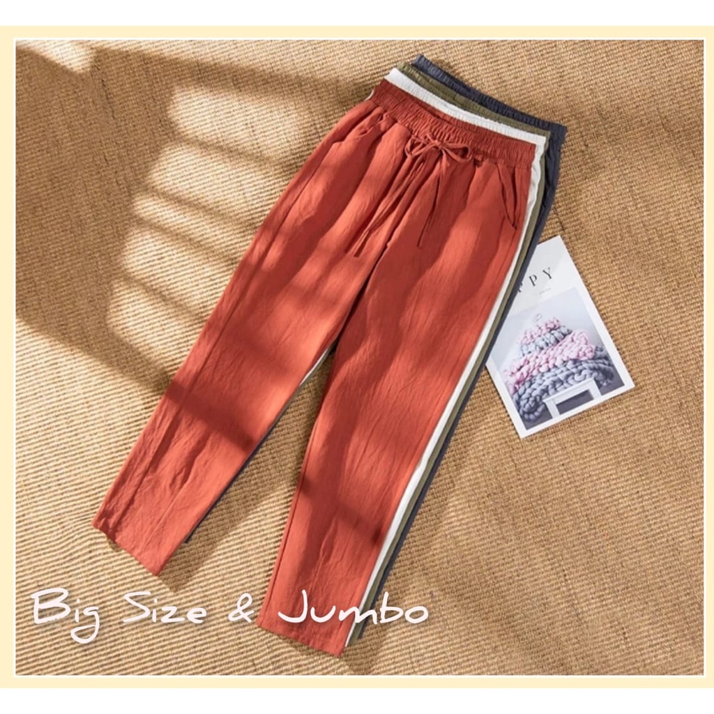 HOT ITEM CELANA JUMBO!! Yuka Linen Pants - CELANA LINEN JUMBO WANITA TERLARIS