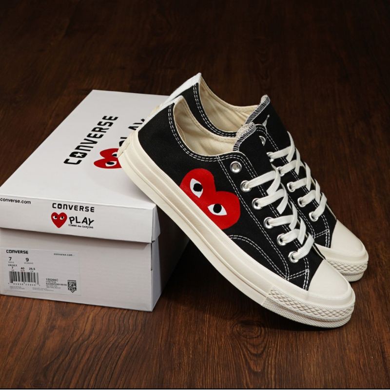 Converse Cdg ox Black White