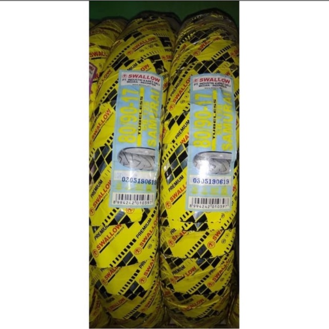 BAN LUAR TUBELESS BELAKANG BEBEK 80/90-17 MERK SWALLOW