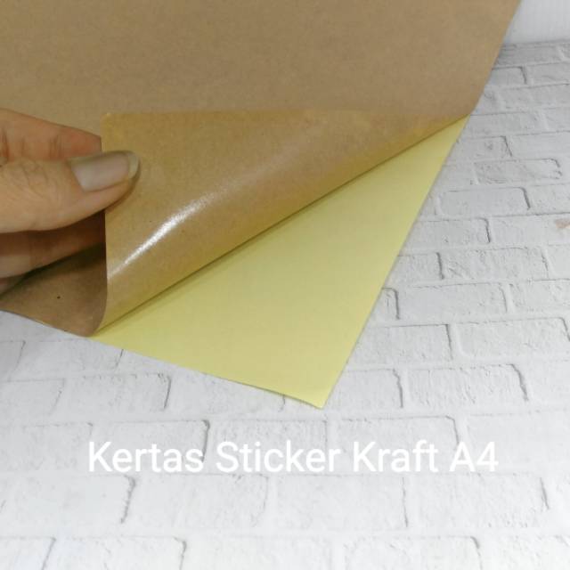

25 lembar Kertas Sticker Kraft A4 Sticker Samson
