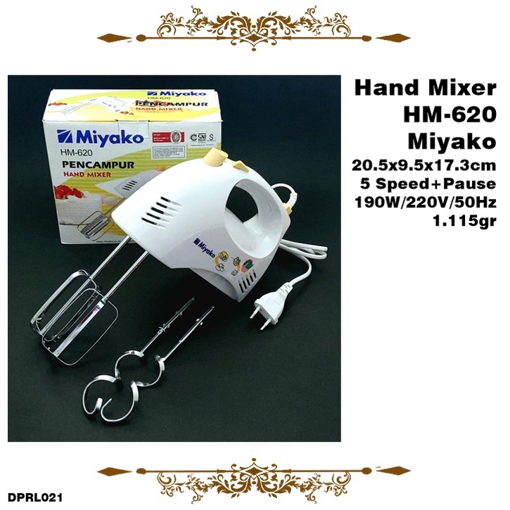 Hand Mixer Miyako HM-620 5 speed+Pause