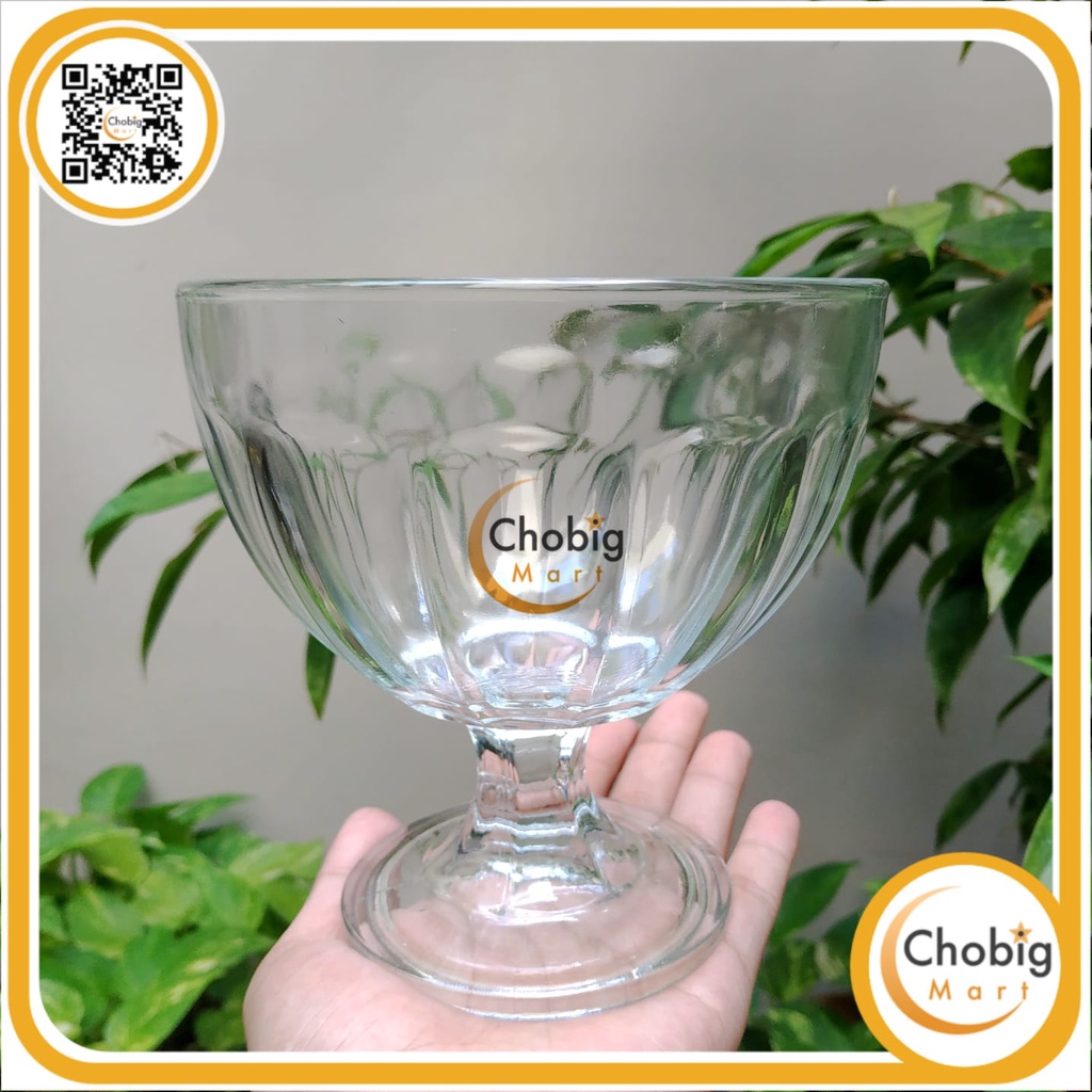 Gelas Kaca 500ml Es Campur Ice Cream Mangkuk Dessert Cantik Mangkok Pudding D-125N