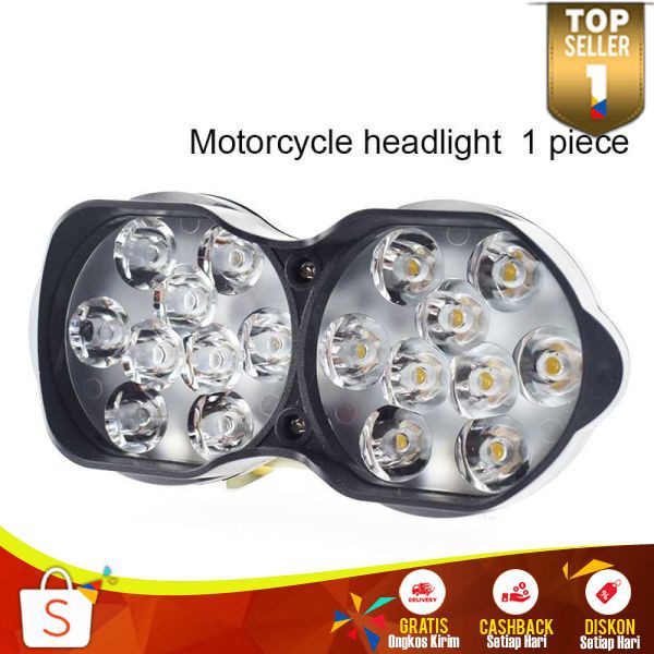 Lampu Tembak Motor TM01 ATV LED Spotlight 18LED Cahaya Lebih Terang Lamp Pelindung Bahaya Anti Gelap