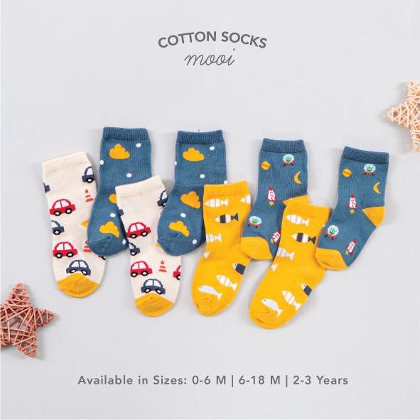 PROMO 7.7 PROMO MURAH MOOI Cotton Socks Kaos Kaki Anak Motif Lucu Isi 2 Pasang