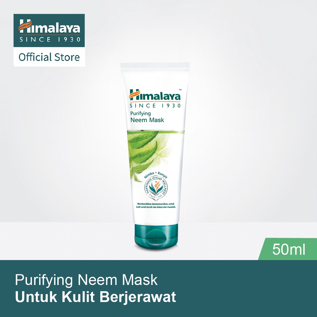 Himalaya Purifying Neem Mask 50ml / 100ml Masker Wajah Antibakteri &amp; Ekstra Kunyit Khusus Jerawat BPOM