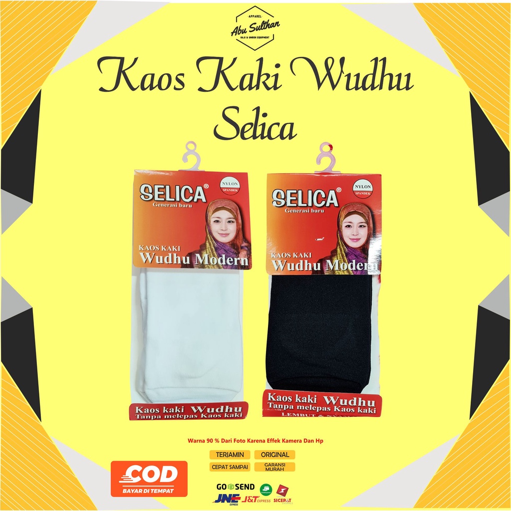 Kaos Kaki Wudhu Wanita Muslimah Selica Hitam Putih Kaus Kaki Perlengkapan Sholat Haji Umroh