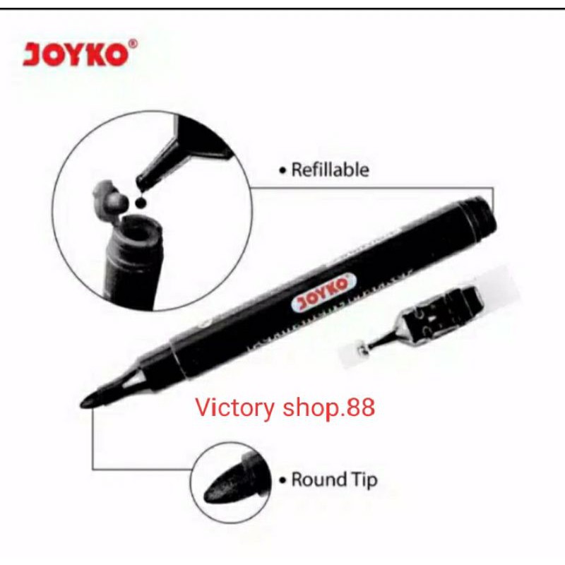 

Spidol Permanen Hitam JOYKO BONUS REFiLL Permanent Marker PM-34RF/Vs88