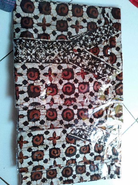 Kemeja Batik Cap Lengan Pendek Premium 021 Risna Batik Hrb026 Kenongo Hem Batik Pekalongan Manggar