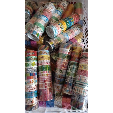 

((dian)) Isolasi/solatip fancy bergambar unik dan lucu isi 10pcs