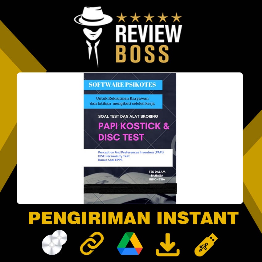 BUNDLE SOAL TES DAN ALAT SKORING PSIKOTEST PAPI KOSTICK DAN DISC TEST PSIKOLOGI
