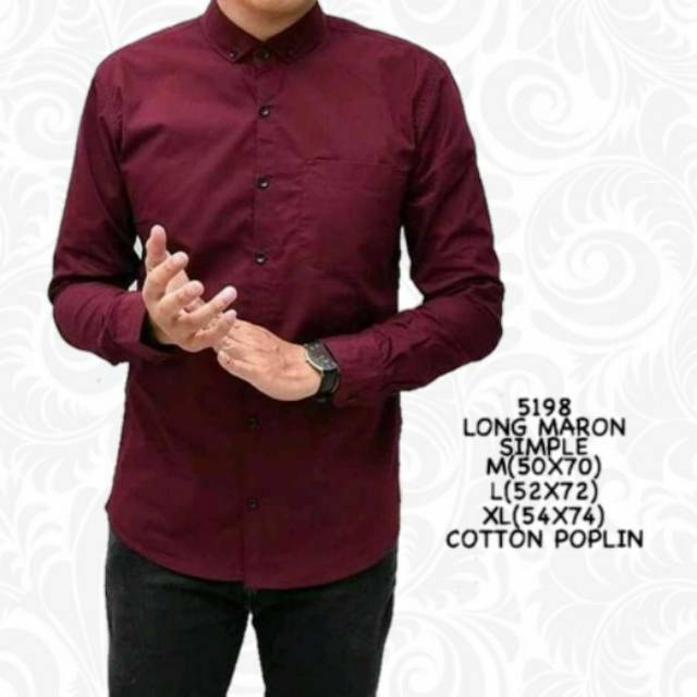 Kemeja Polos Panjang Pria Dewasa/Kemeja hitam polos/baju kemeja polos panjang/baju kemeja pria