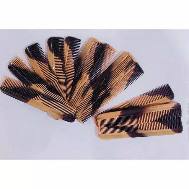 12 pcs (1 lusin) Sisir Rambut Pria Saku Warna Coklat