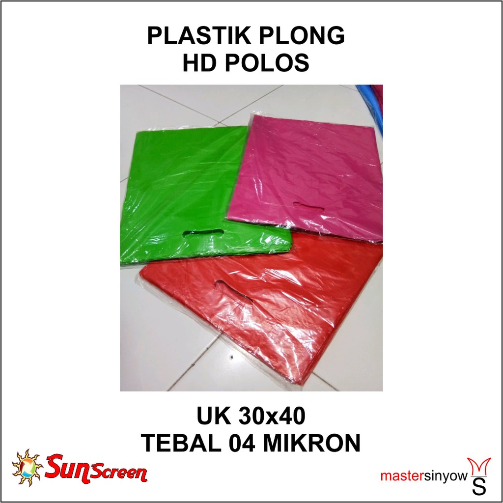 Plastik Plong HD Packing Olshop ukuran 30x40 Polos bisa COD