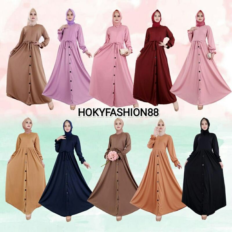 PLAIN DRESS-BAJU GAMIS JERSEY MUSLIM WANITA CANTIK TERBARU