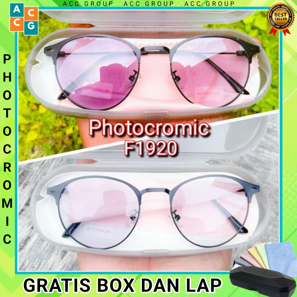 Kacamata Photocromic F1920 Oval Retro Vintage Frame Optik