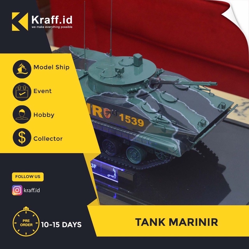 (COD) MINIATUR TANK MARINIR TNI AD 30CM I ACTION FIGURE STATUE HOT TOYS SOUVENIR MURAH