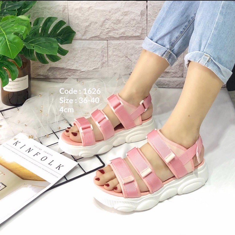 Wedges K1626 sepatu wanita import realpict