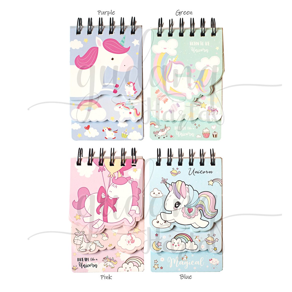 

Notebook Spiral Unicorn 3 Susun Buku Catatan Lucu Notepad GH 308728