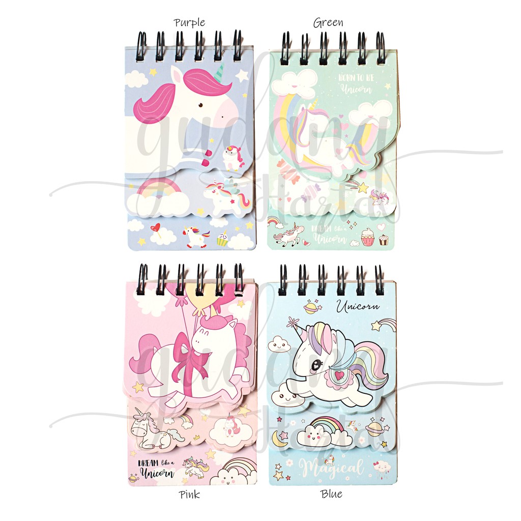 Notebook Spiral Unicorn 3 Susun Buku Catatan Lucu Notepad GH 308728