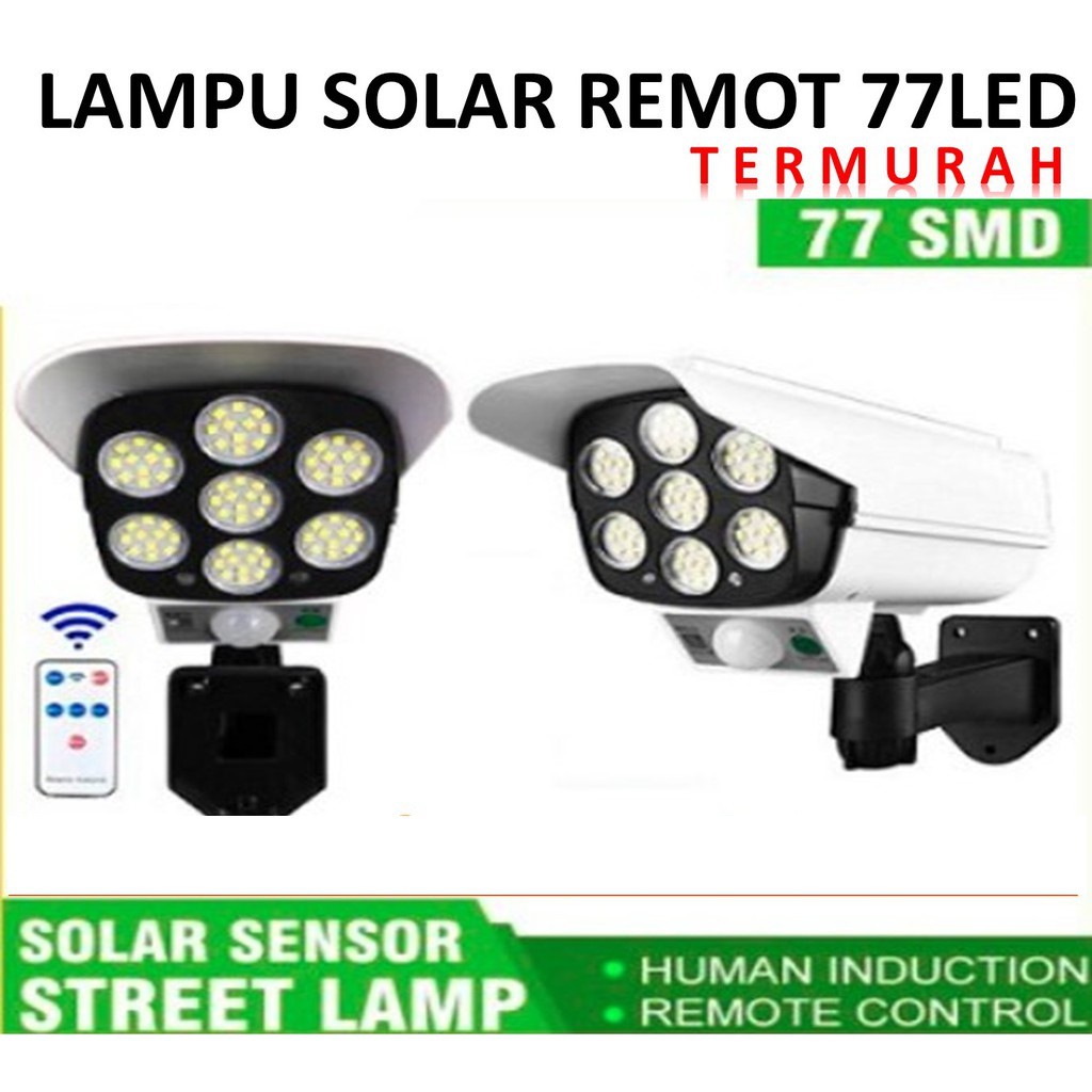 lampu solar 77 LED waterproof solar motoin sensor light outdoor lampu solar led- Tenaga Surya Sensor