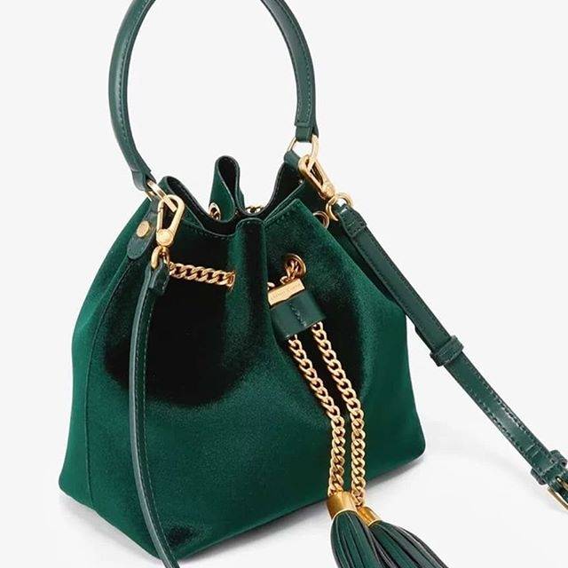 Charles&Keith Bag CK Velvet Drawstring ORI (BunnyLand_id)