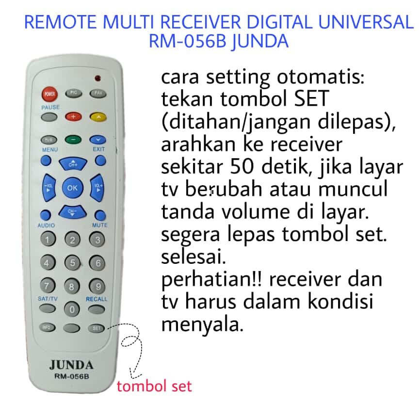 REMOTE MULTI UNIVERSALPARABOLA RECEIVER DIGITAL/ PARABOLA/ DVB RM-056B