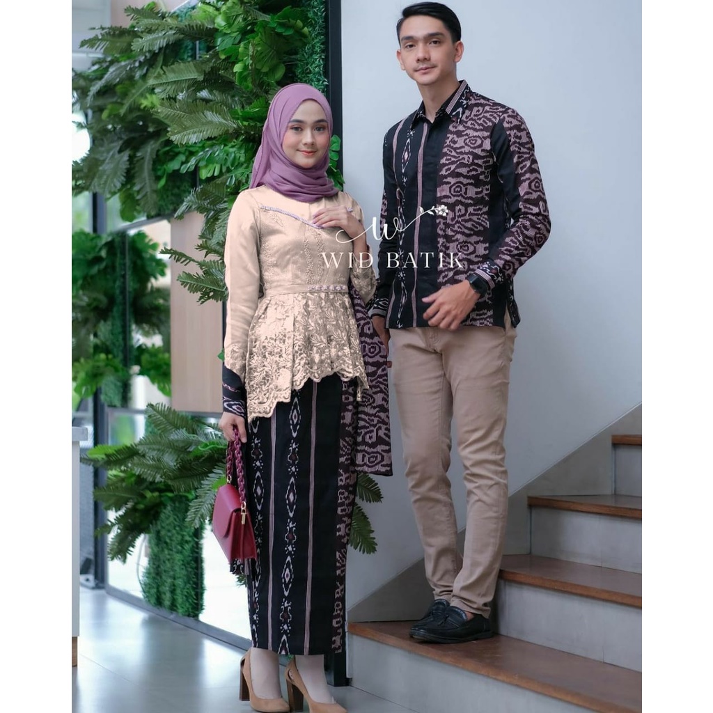 KHANSABATIK ADA JUMBO! COUPLE RATIH SET KEBAYA BROKAT VELVET MUTIARA KEMEJA SONGKET BAJU SARIMBIT PRIA WANITA TERBARU 2022 BAJU KONDANGAN LAMARAN FASHION MUSLIM WANITA