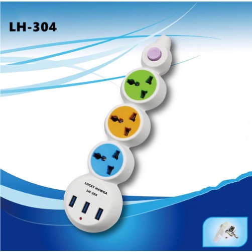 READY Stop Kontak/Power Strip/Socket USB Warna LH-304
