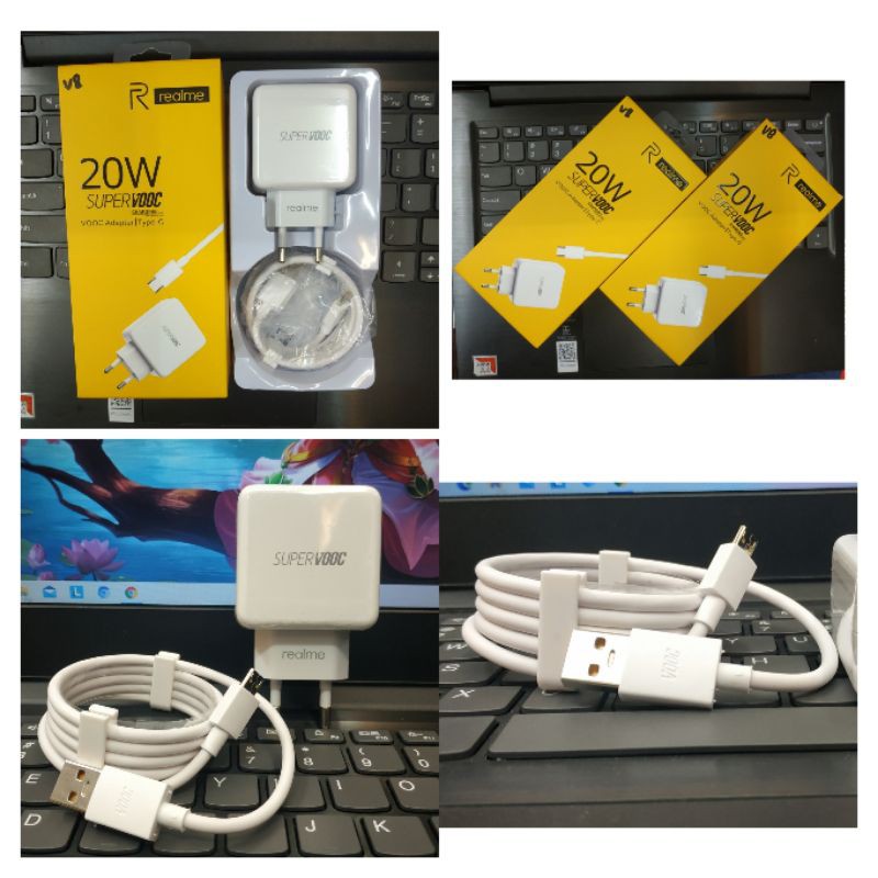 Travel Charger Realme Super Vooc 20 Watt Original 100% Type C