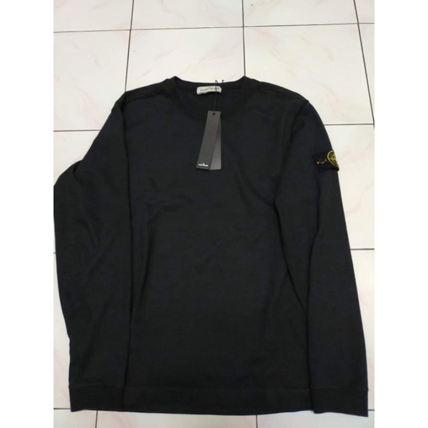 crewneck stone island black (fake siap refund